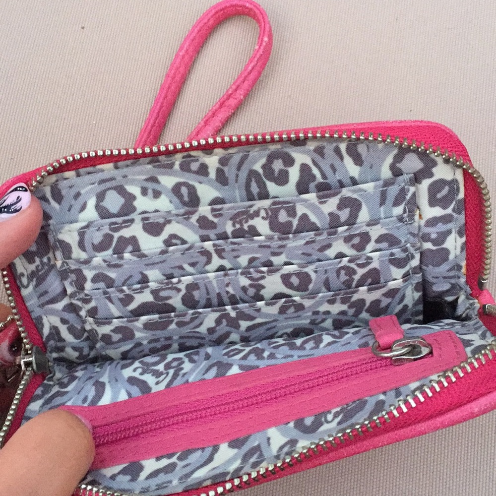 COACH hot pink poppy wristlet - Picture 4 of 5